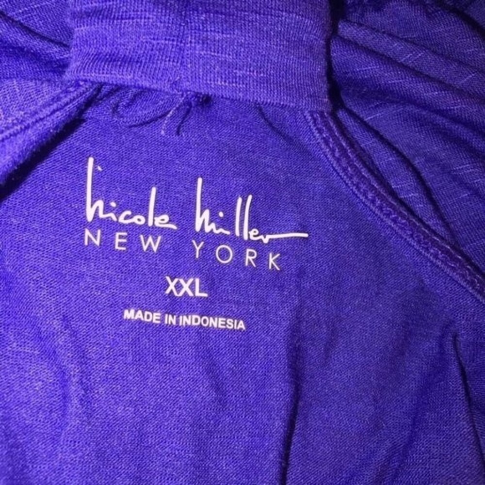 Nicole Miller Women Purple Casual Dress 2XL - Picture 6 of 9
